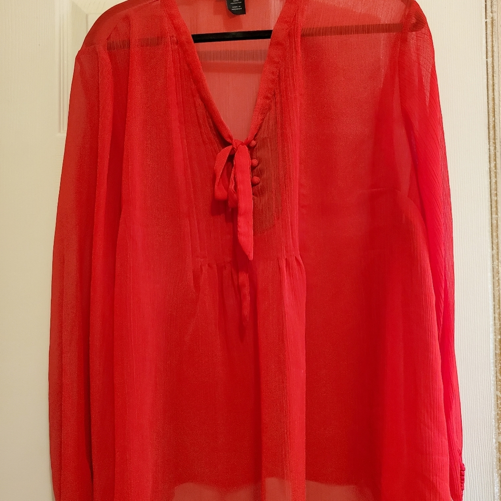 Lane Byrant Womens Red Top, Size 22/24